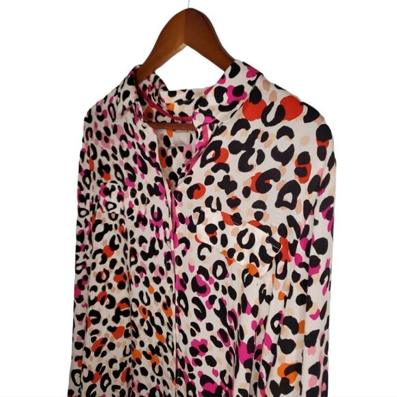 Chico's Animal-Print Easy Shirt Size 2 (12/14) - Picture 4 of 7